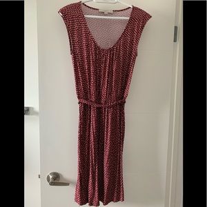 LOFT petite Sleeveless maroon dress